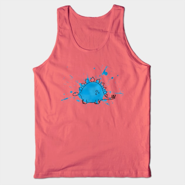 Stegasaurus Splash Tank Top by Jeffw